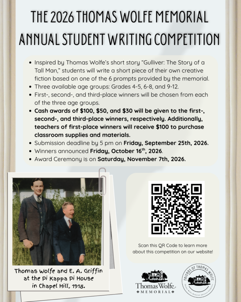 Student Writing Competition – Thomas Wolfe Memorial